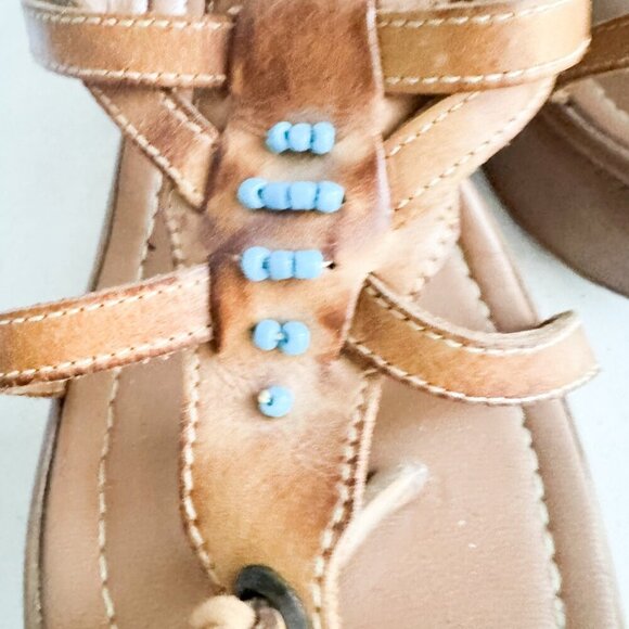 Vintage Urban Behaviour Brown Chunky Platform Leather Sandals 8 - Picture 9 of 11